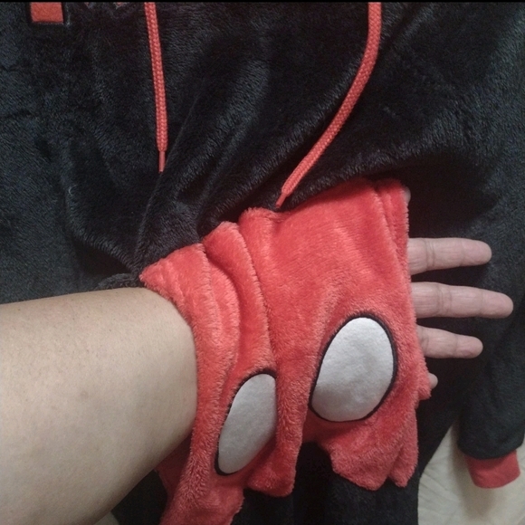 Official Disney Hooded Mickey Mouse Sleep Lounger Womens LG 12-14 Soft & Cozy - Picture 5 of 7